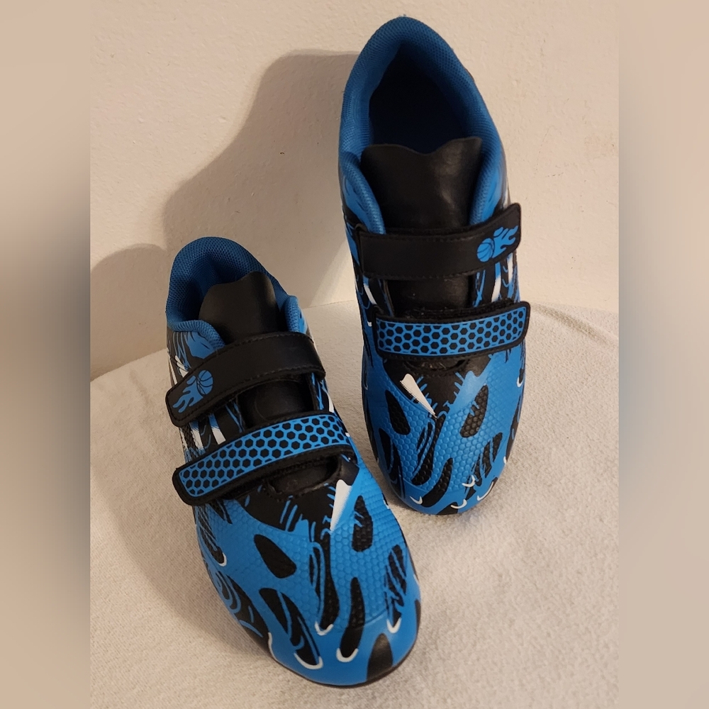 Vibrant Blue and Black Kids' Sneakers